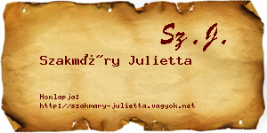 Szakmáry Julietta névjegykártya
